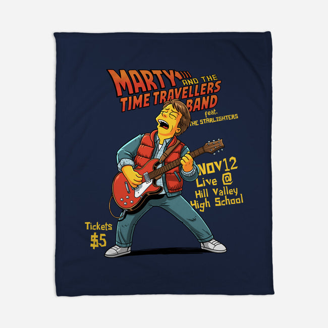 The Time Travelers Band-None-Fleece-Blanket-P1yu5h