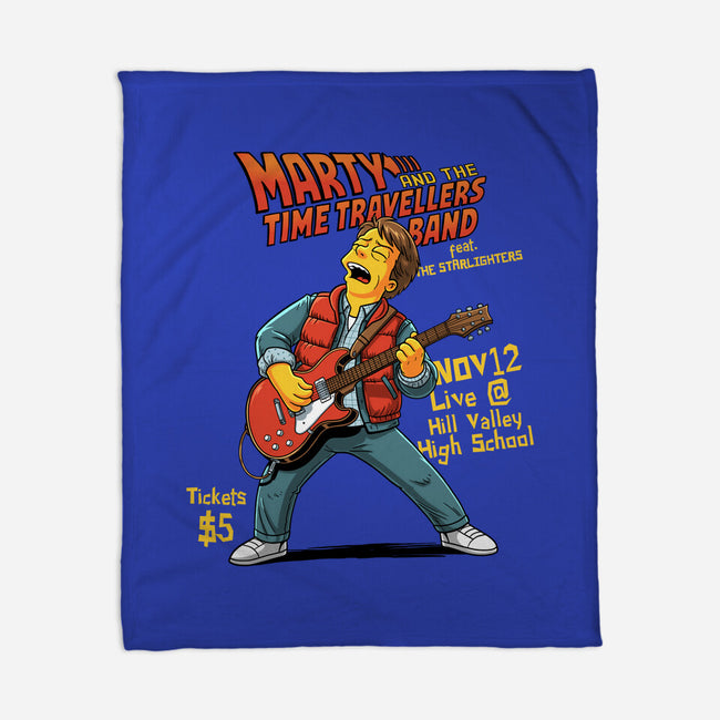 The Time Travelers Band-None-Fleece-Blanket-P1yu5h