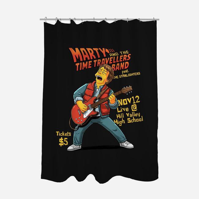 The Time Travelers Band-None-Polyester-Shower Curtain-P1yu5h