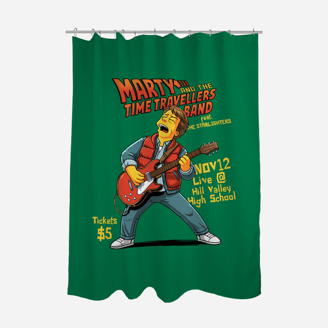 The Time Travelers Band-None-Polyester-Shower Curtain-P1yu5h