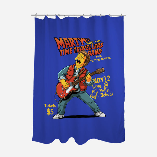 The Time Travelers Band-None-Polyester-Shower Curtain-P1yu5h