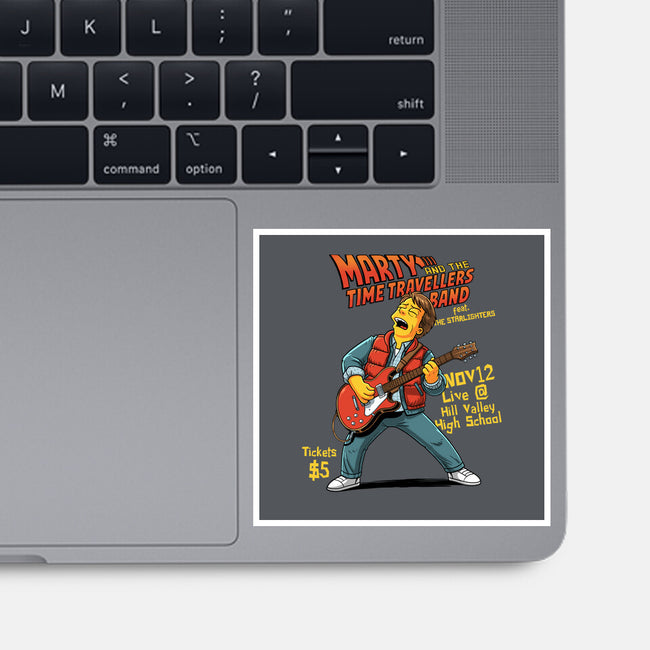 The Time Travelers Band-None-Glossy-Sticker-P1yu5h