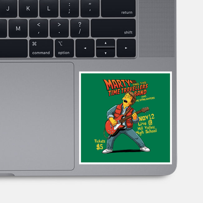 The Time Travelers Band-None-Glossy-Sticker-P1yu5h