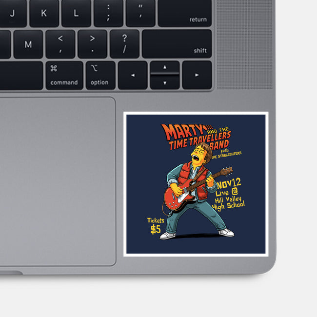 The Time Travelers Band-None-Glossy-Sticker-P1yu5h