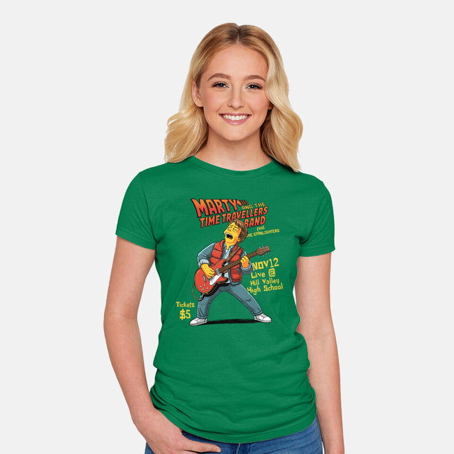 The Time Travelers Band-Womens-Fitted-Tee-P1yu5h
