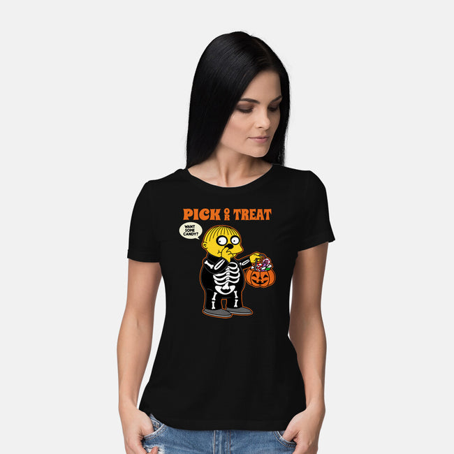 Pick Or Treat-Womens-Basic-Tee-Boggs Nicolas