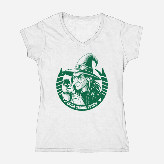 Witch’s Extra Strong Potion-Womens-V-Neck-Tee-Eoli Studio