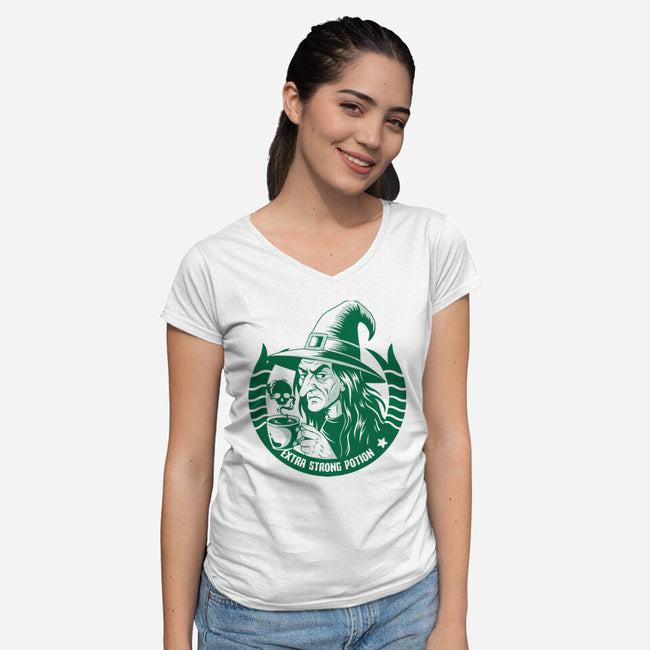 Witch’s Extra Strong Potion-Womens-V-Neck-Tee-Eoli Studio