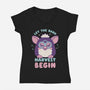 Let The Dark Harvest Begin-Womens-V-Neck-Tee-Nemons