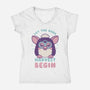 Let The Dark Harvest Begin-Womens-V-Neck-Tee-Nemons