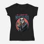 Nostalgic Vampire-Womens-V-Neck-Tee-glitchygorilla