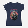 Nostalgic Vampire-Womens-V-Neck-Tee-glitchygorilla