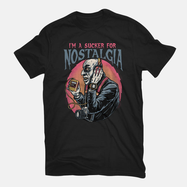 Nostalgic Vampire-Womens-Fitted-Tee-glitchygorilla