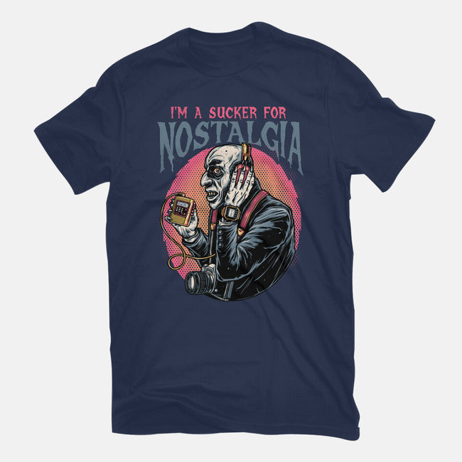 Nostalgic Vampire-Womens-Fitted-Tee-glitchygorilla