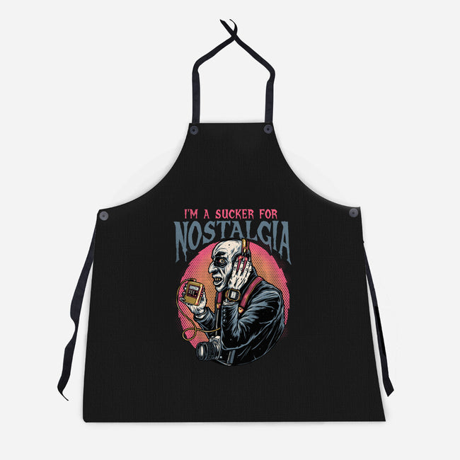 Nostalgic Vampire-Unisex-Kitchen-Apron-glitchygorilla