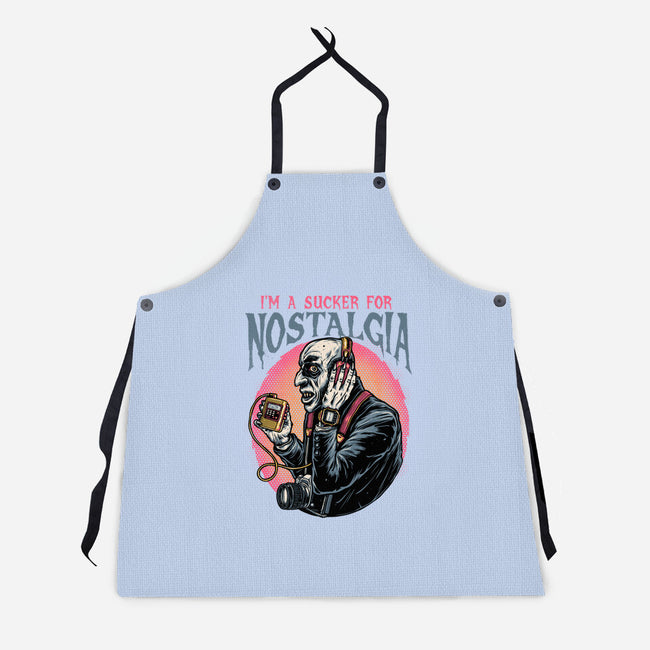 Nostalgic Vampire-Unisex-Kitchen-Apron-glitchygorilla