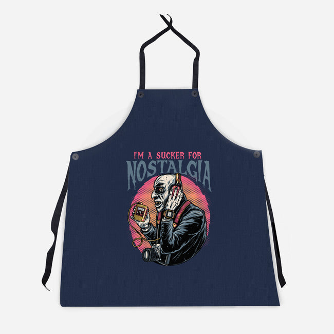 Nostalgic Vampire-Unisex-Kitchen-Apron-glitchygorilla