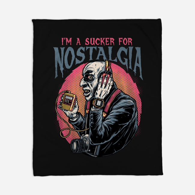 Nostalgic Vampire-None-Fleece-Blanket-glitchygorilla