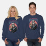 Nostalgic Vampire-Unisex-Crew Neck-Sweatshirt-glitchygorilla