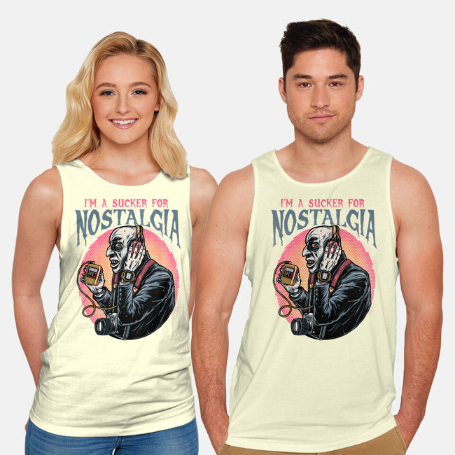 Nostalgic Vampire-Unisex-Basic-Tank-glitchygorilla