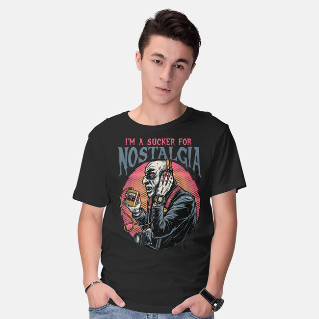 Nostalgic Vampire-Mens-Basic-Tee-glitchygorilla