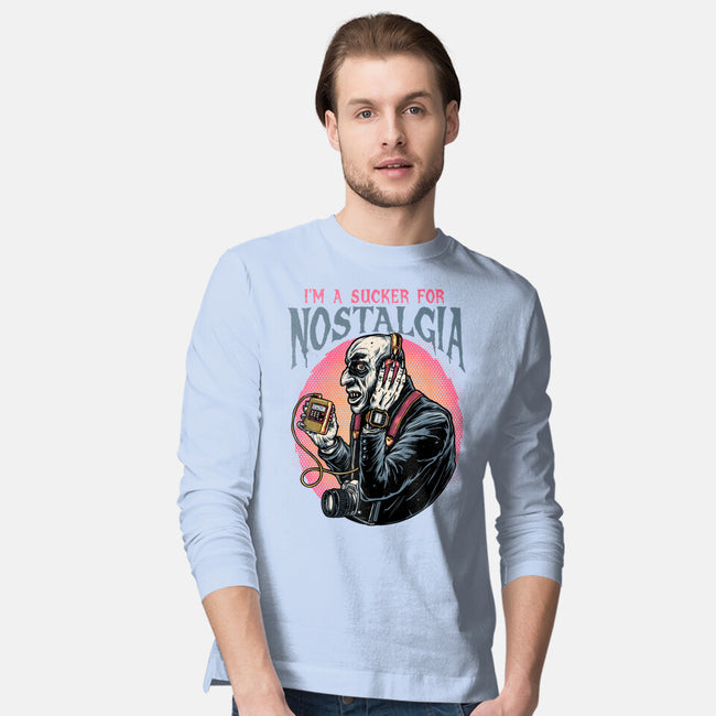 Nostalgic Vampire-Mens-Long Sleeved-Tee-glitchygorilla