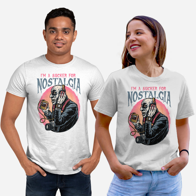 Nostalgic Vampire-Unisex-Basic-Tee-glitchygorilla