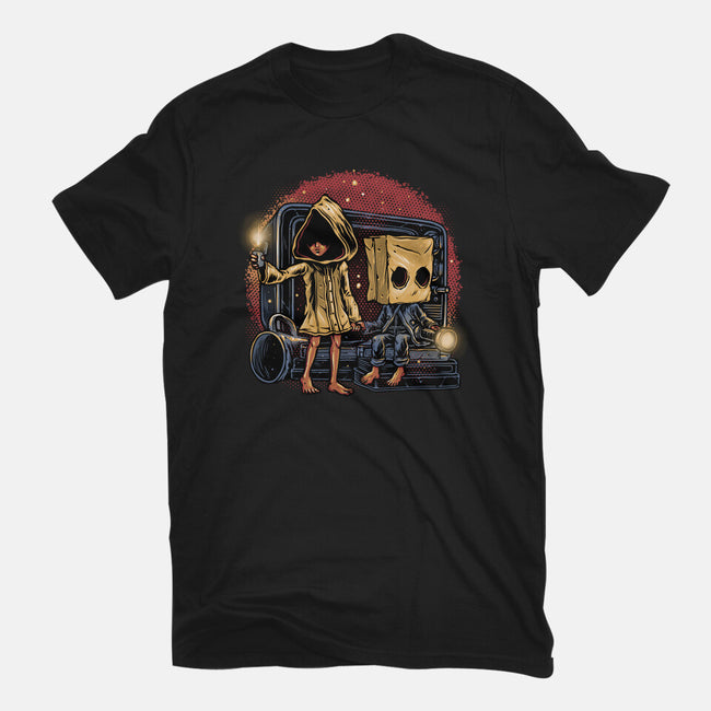 Escape The Nightmare-Mens-Heavyweight-Tee-glitchygorilla
