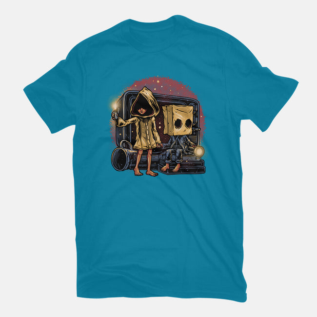 Escape The Nightmare-Mens-Heavyweight-Tee-glitchygorilla