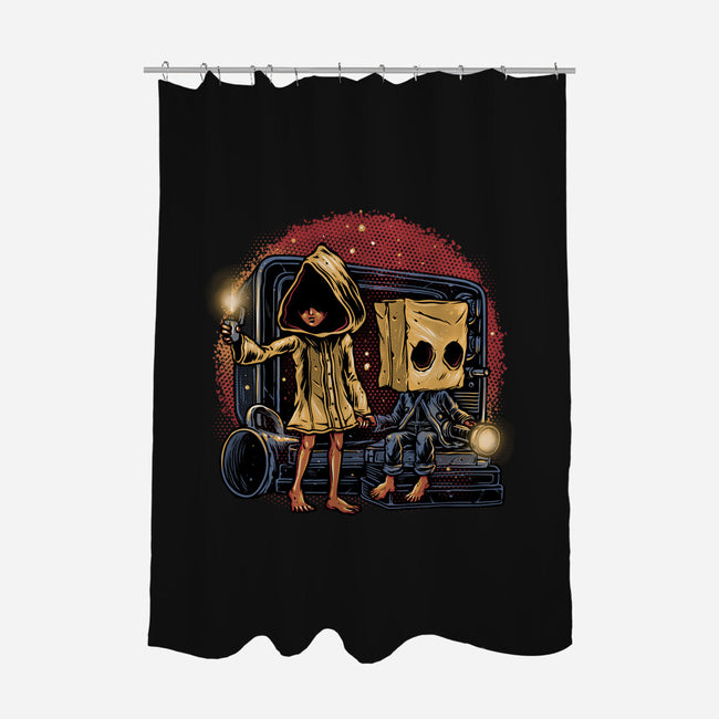 Escape The Nightmare-None-Polyester-Shower Curtain-glitchygorilla