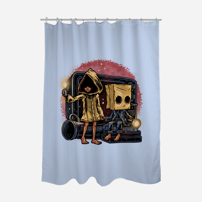 Escape The Nightmare-None-Polyester-Shower Curtain-glitchygorilla