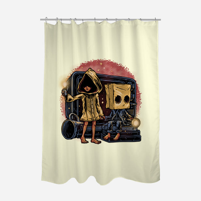 Escape The Nightmare-None-Polyester-Shower Curtain-glitchygorilla