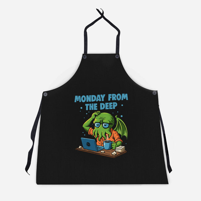 Monday From The Deep-Unisex-Kitchen-Apron-Marinho