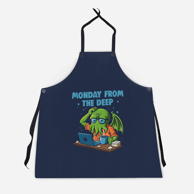 Monday From The Deep-Unisex-Kitchen-Apron-Marinho