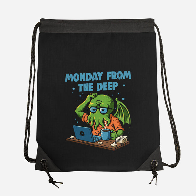 Monday From The Deep-None-Drawstring-Bag-Marinho