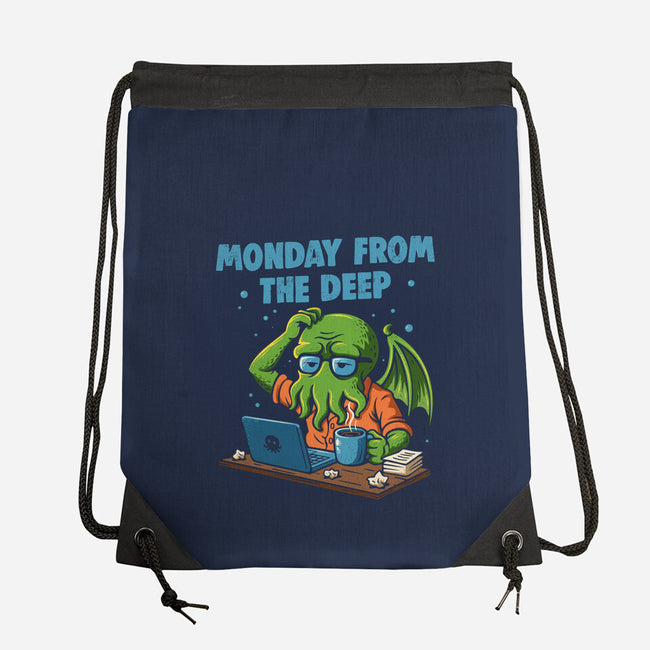 Monday From The Deep-None-Drawstring-Bag-Marinho