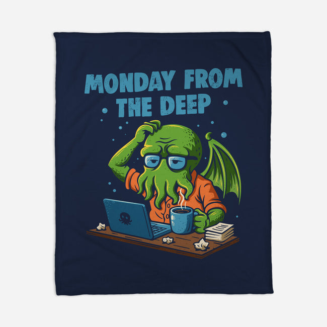 Monday From The Deep-None-Fleece-Blanket-Marinho