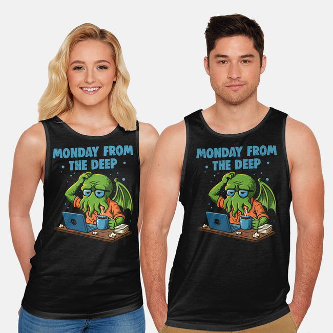 Monday From The Deep-Unisex-Basic-Tank-Marinho