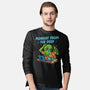 Monday From The Deep-Mens-Long Sleeved-Tee-Marinho