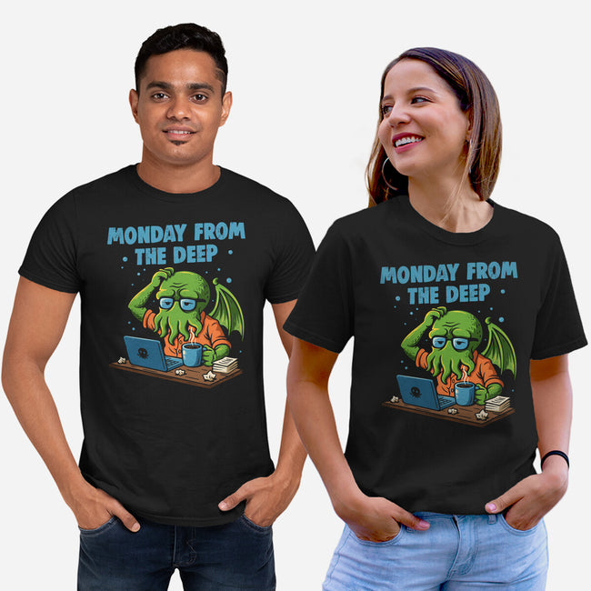 Monday From The Deep-Unisex-Basic-Tee-Marinho