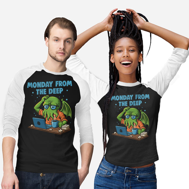 Monday From The Deep-Unisex-Baseball-Tee-Marinho