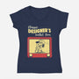 Classic Designer's Toolkit-Womens-V-Neck-Tee-Marinho