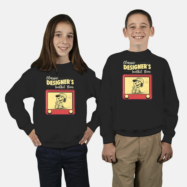 Classic Designer's Toolkit-Youth-Crew Neck-Sweatshirt-Marinho