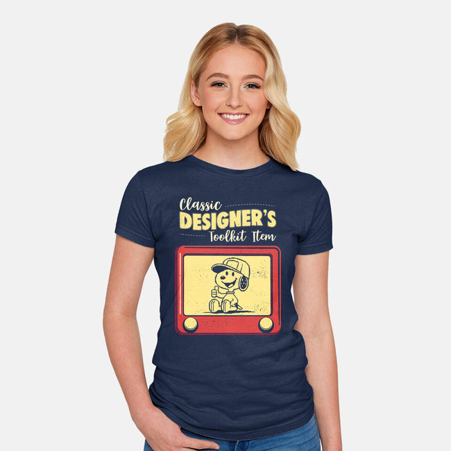 Classic Designer's Toolkit-Womens-Fitted-Tee-Marinho