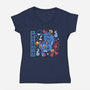 Derpy Hunter-Womens-V-Neck-Tee-Zaia Bloom