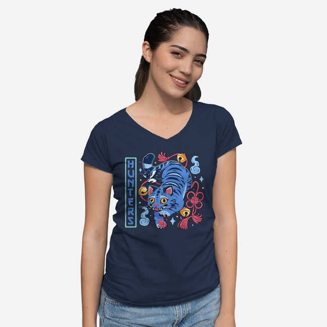 Derpy Hunter-Womens-V-Neck-Tee-Zaia Bloom