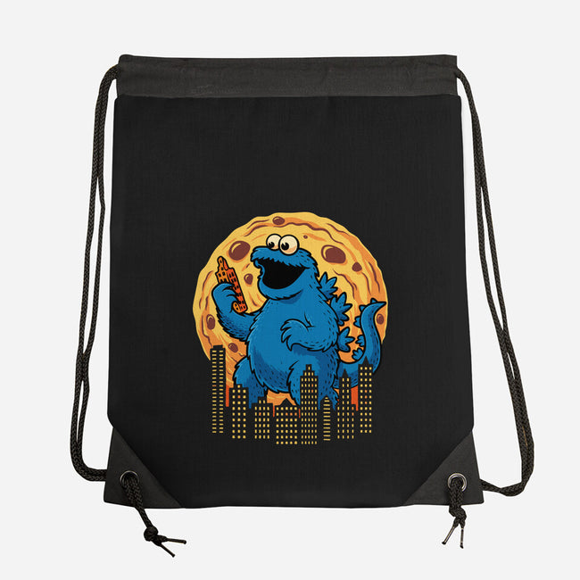 Cookizilla-None-Drawstring-Bag-erion_designs
