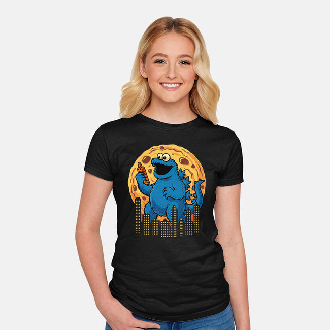 Cookizilla-Womens-Fitted-Tee-erion_designs