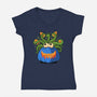 Pumpkin Monster Attack-Womens-V-Neck-Tee-erion_designs