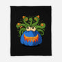 Pumpkin Monster Attack-None-Fleece-Blanket-erion_designs